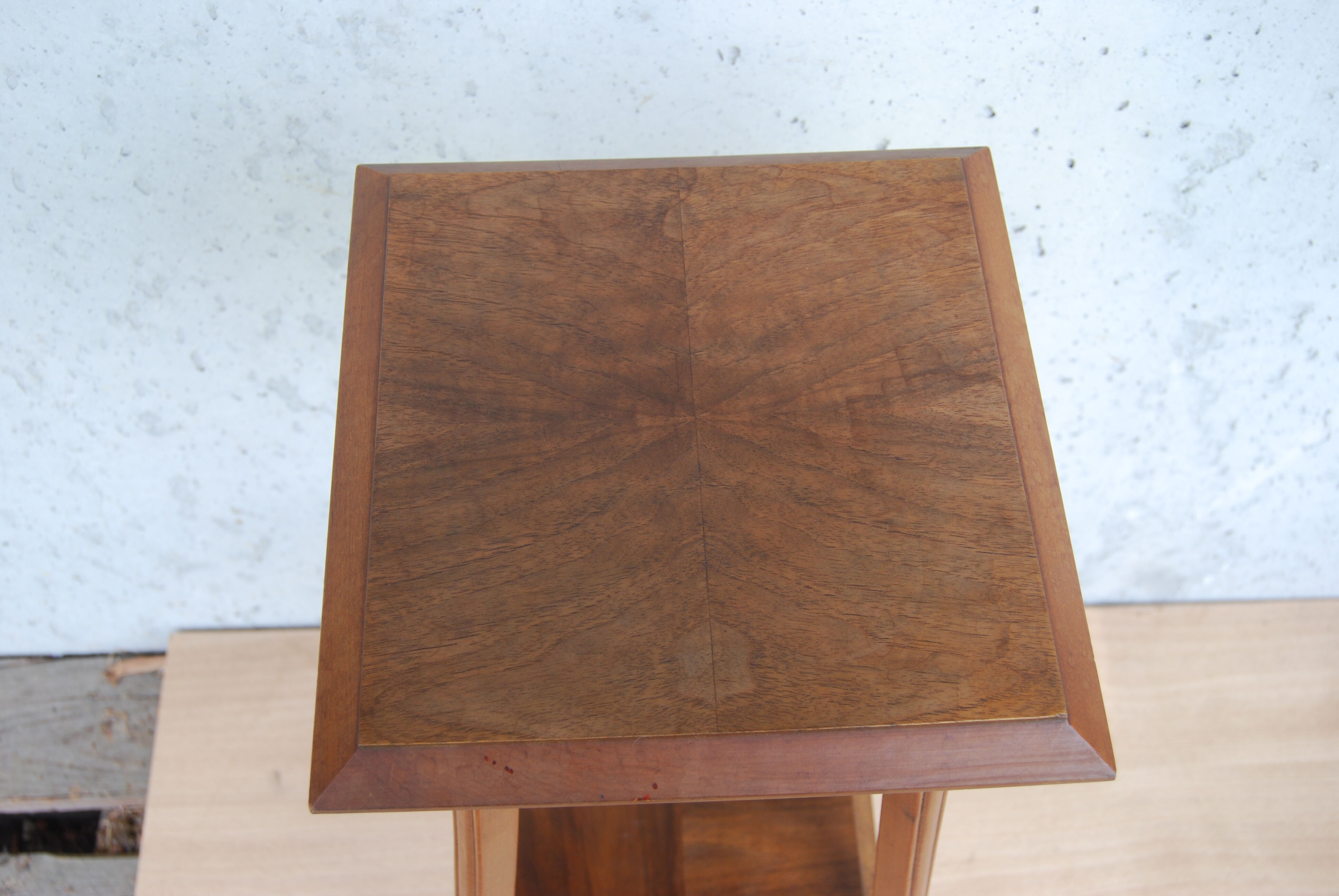 Saddle art deco walnut