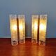 Pair of wall sconces in brass and frosted tubular glass, Doria, 1960-70.