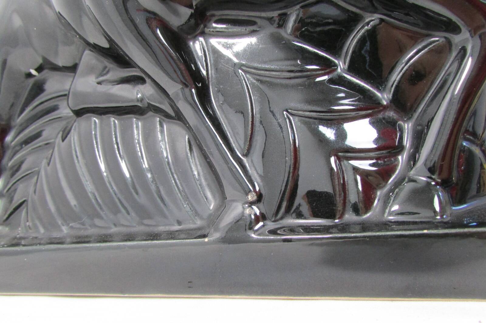 Pair of antelopes, lemanceau, black ceramic