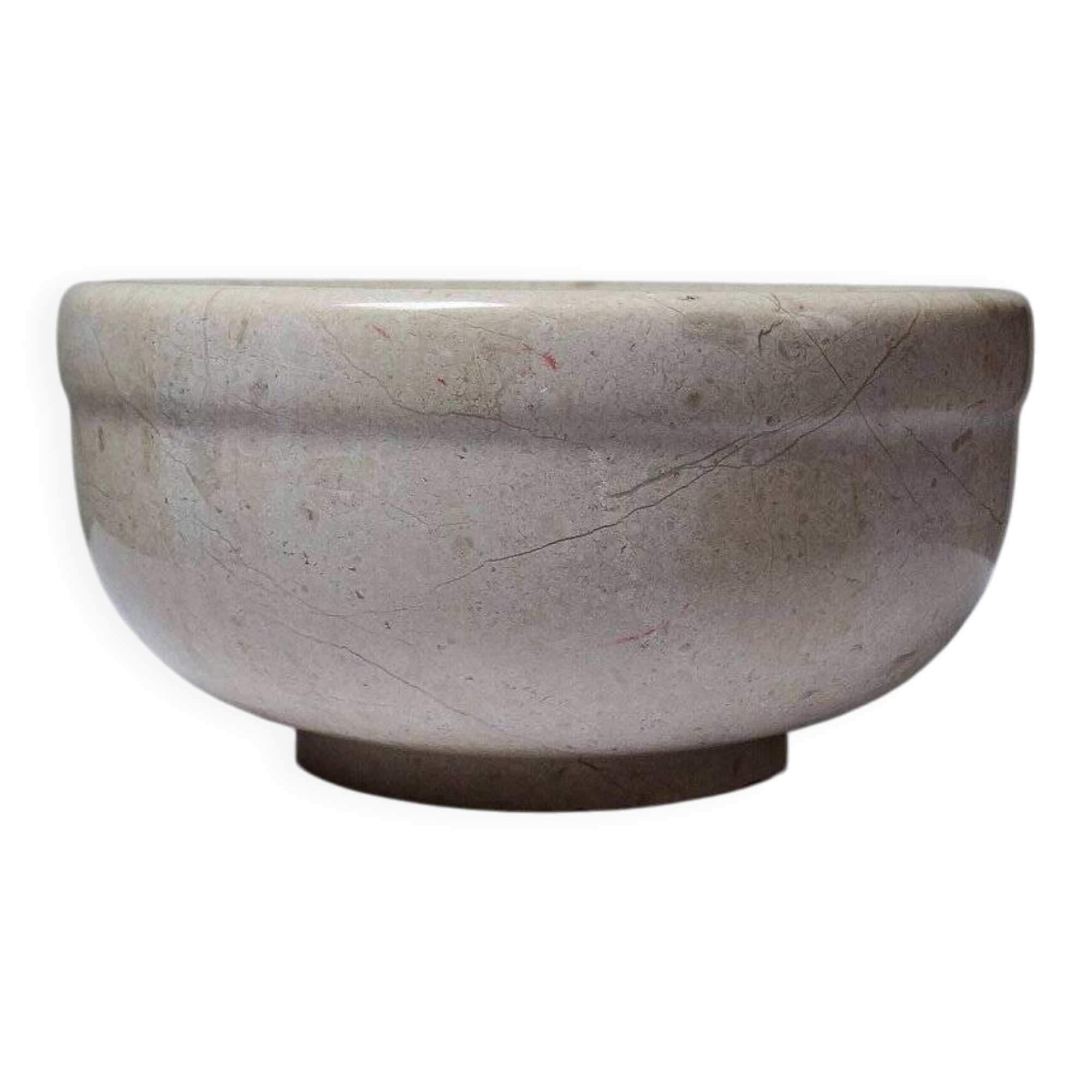 Bowl, empty porch or decorative bowl in vintage 20th-century natural marble.