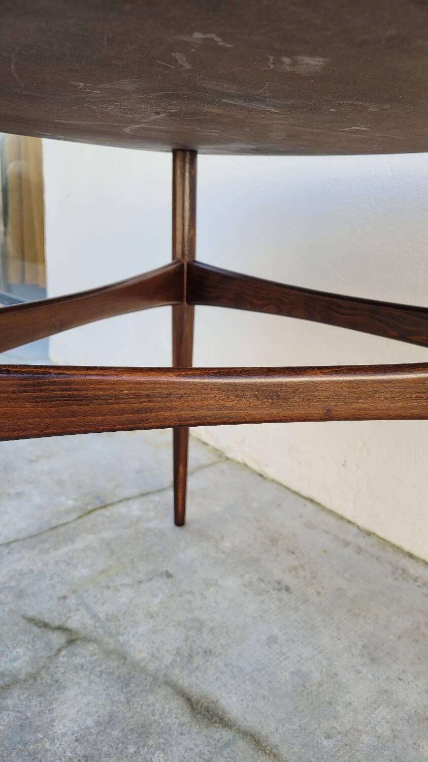 1960s Scandinavian tripod coffee table in teak