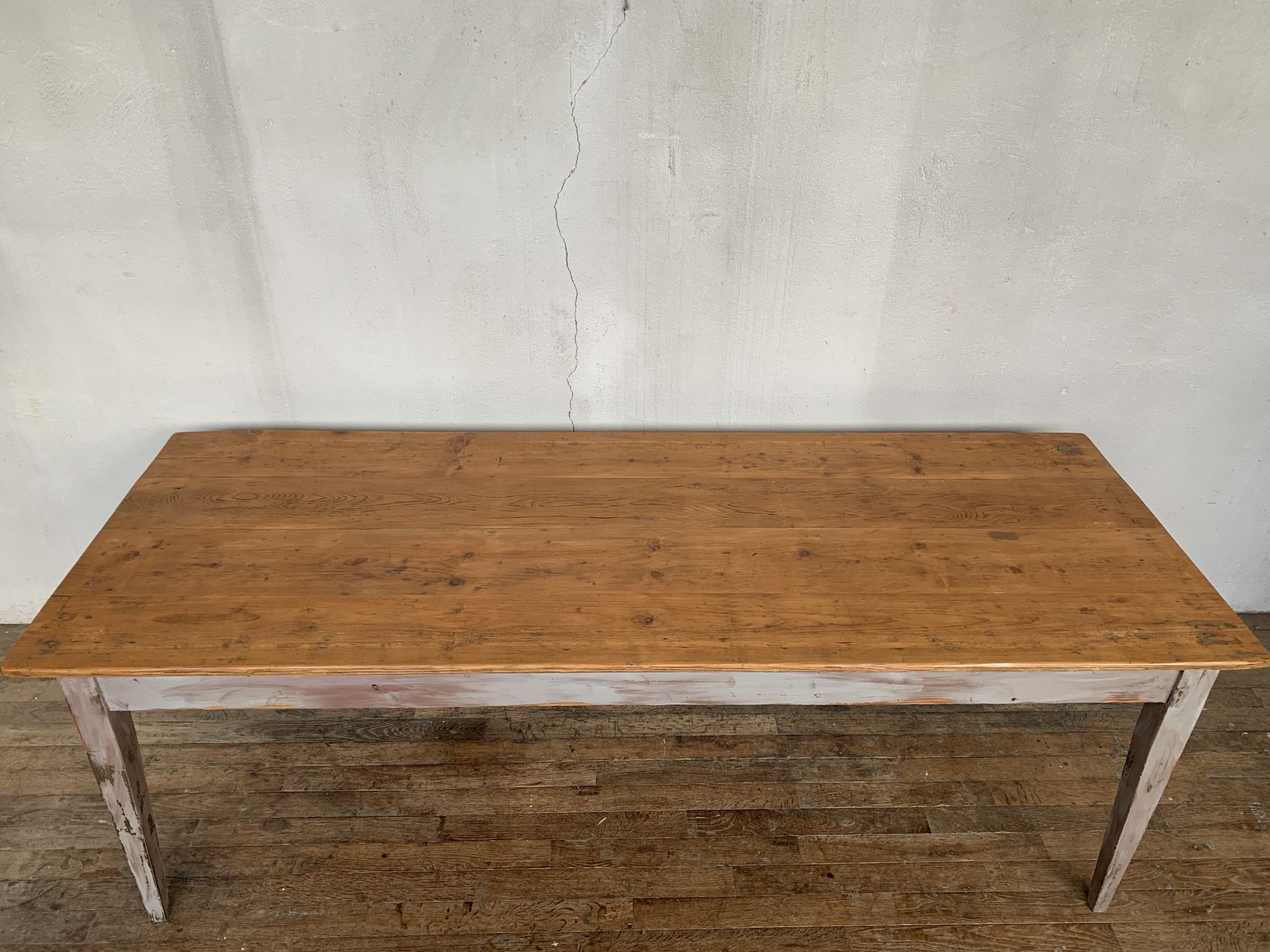 Table de ferme fin XIXème en chêne et sapin