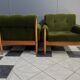 Set of 2 green relax chairs 1960s