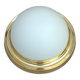 Ceiling lamp in brass and opaline glass Ø30
