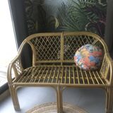 2-seater rattan bench