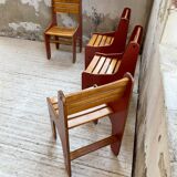 4 vintage Plywood chairs 80s