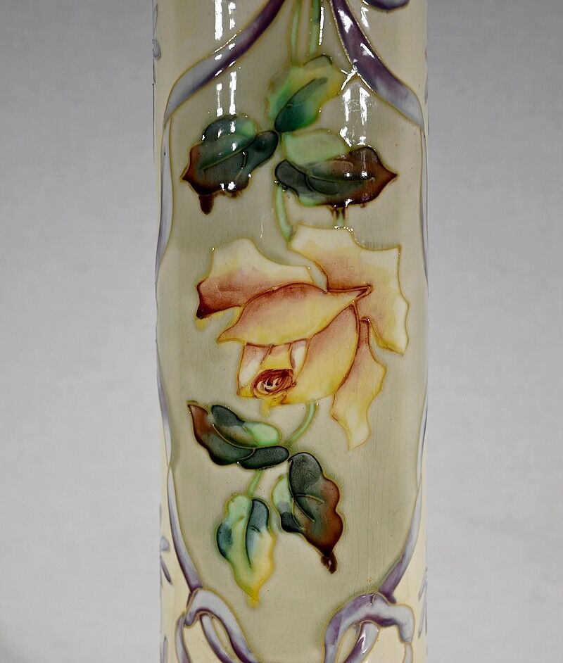 Important earthenware vase by Longchamp, Art Nouveau - 1900