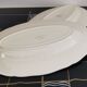 2 oval raviers Sarreguemines solid ivory color