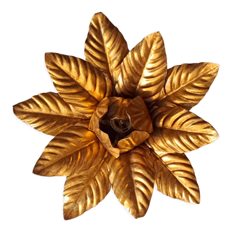 Plafonnier doré fleur
