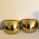 Half moon golden brass wall lights Italy 60/70.