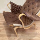 "Pernilla" leather armchair "Bruno Mathsson" 1960.