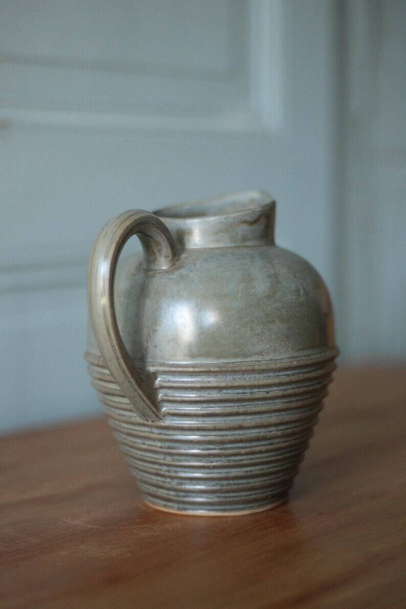 Pichet céramique émaillé, pichet art déco, cruche, broc, cuisine, collection, pitcher