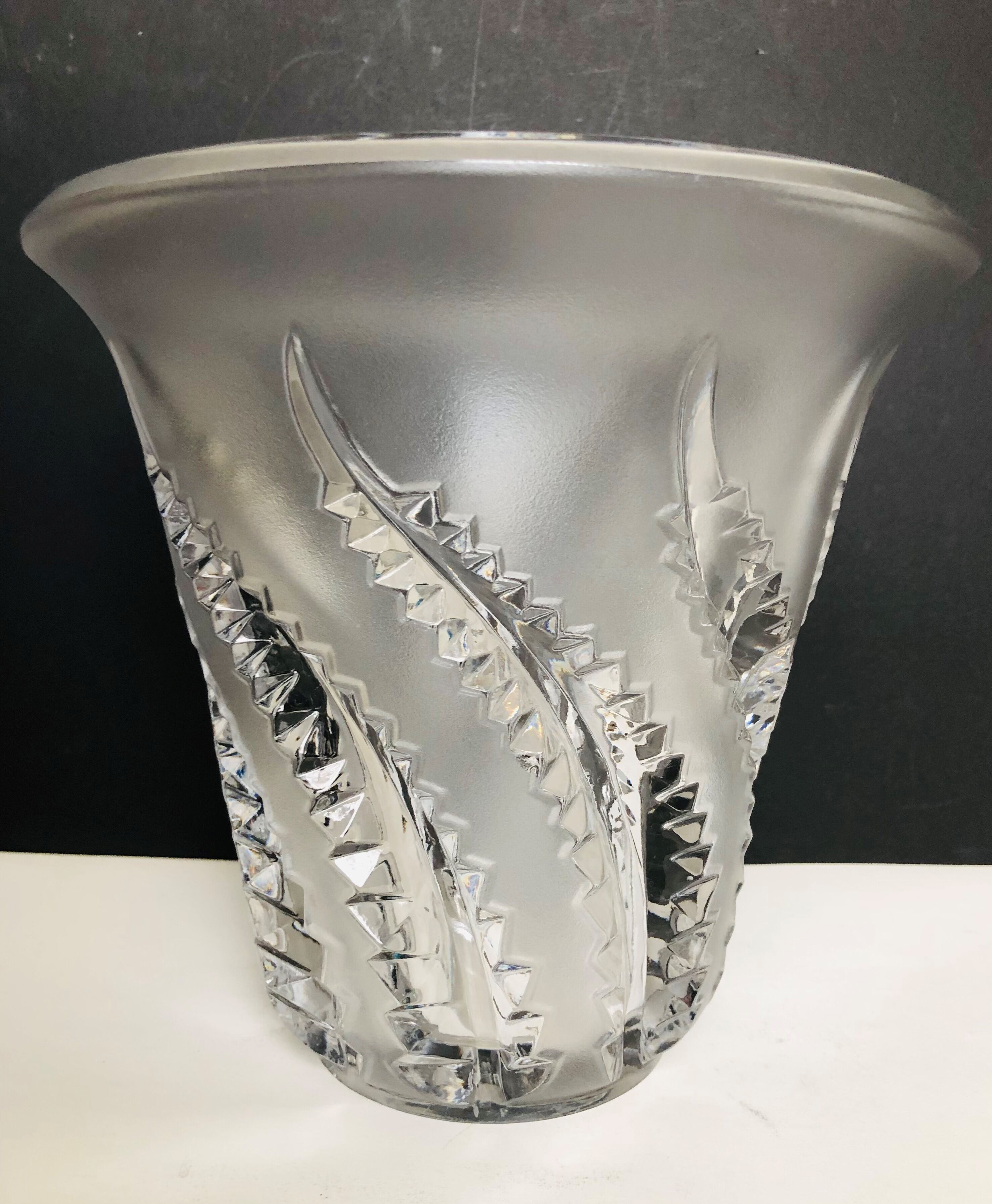 Lalique Vase with ferns