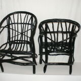 Pair of garden armchairs from the 50s