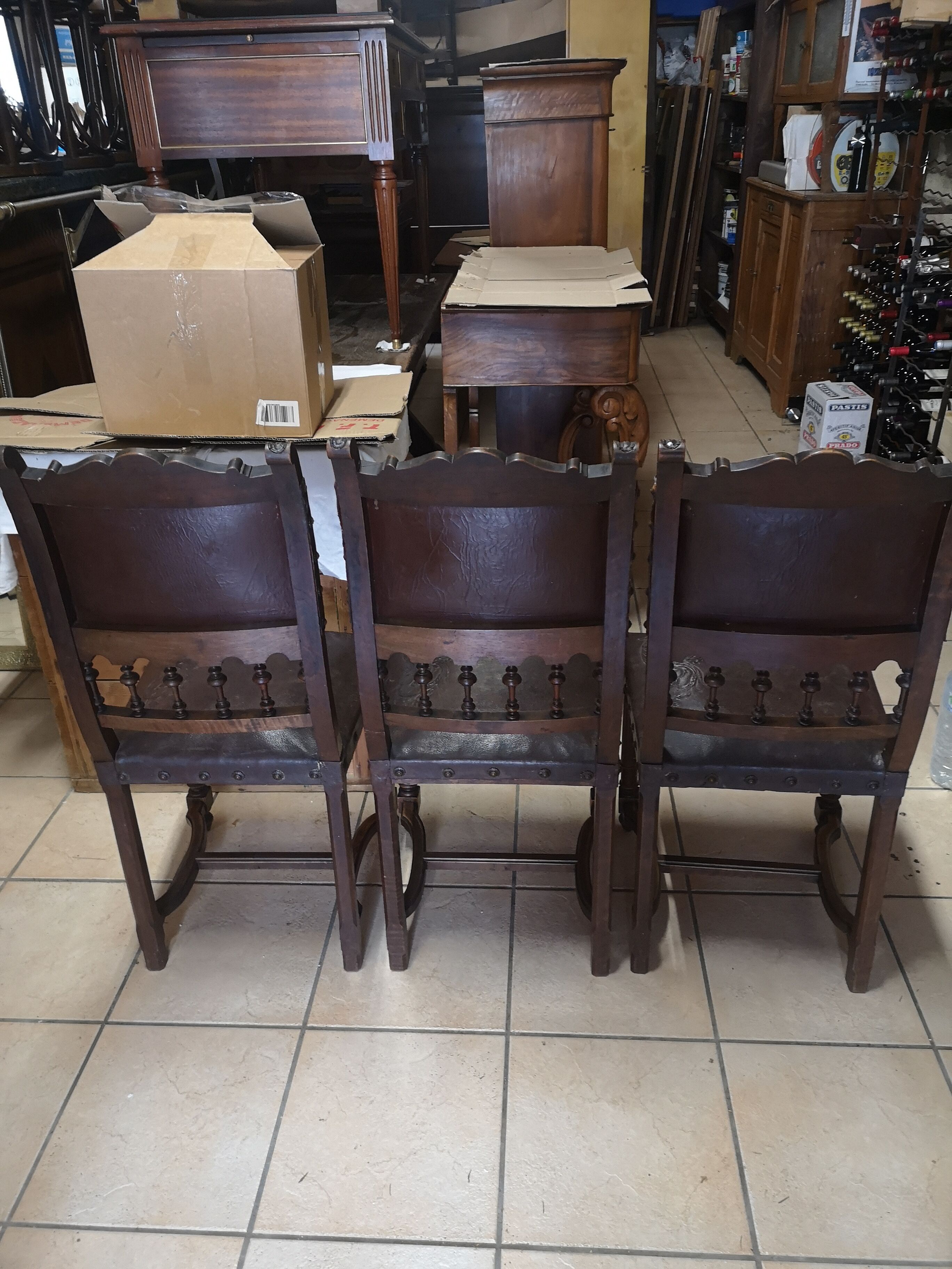 Lot of 6 chairs Henri II