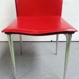 Chaise vintage cuir rouge