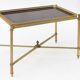 Vintage coffee table in gilded brass and formica top