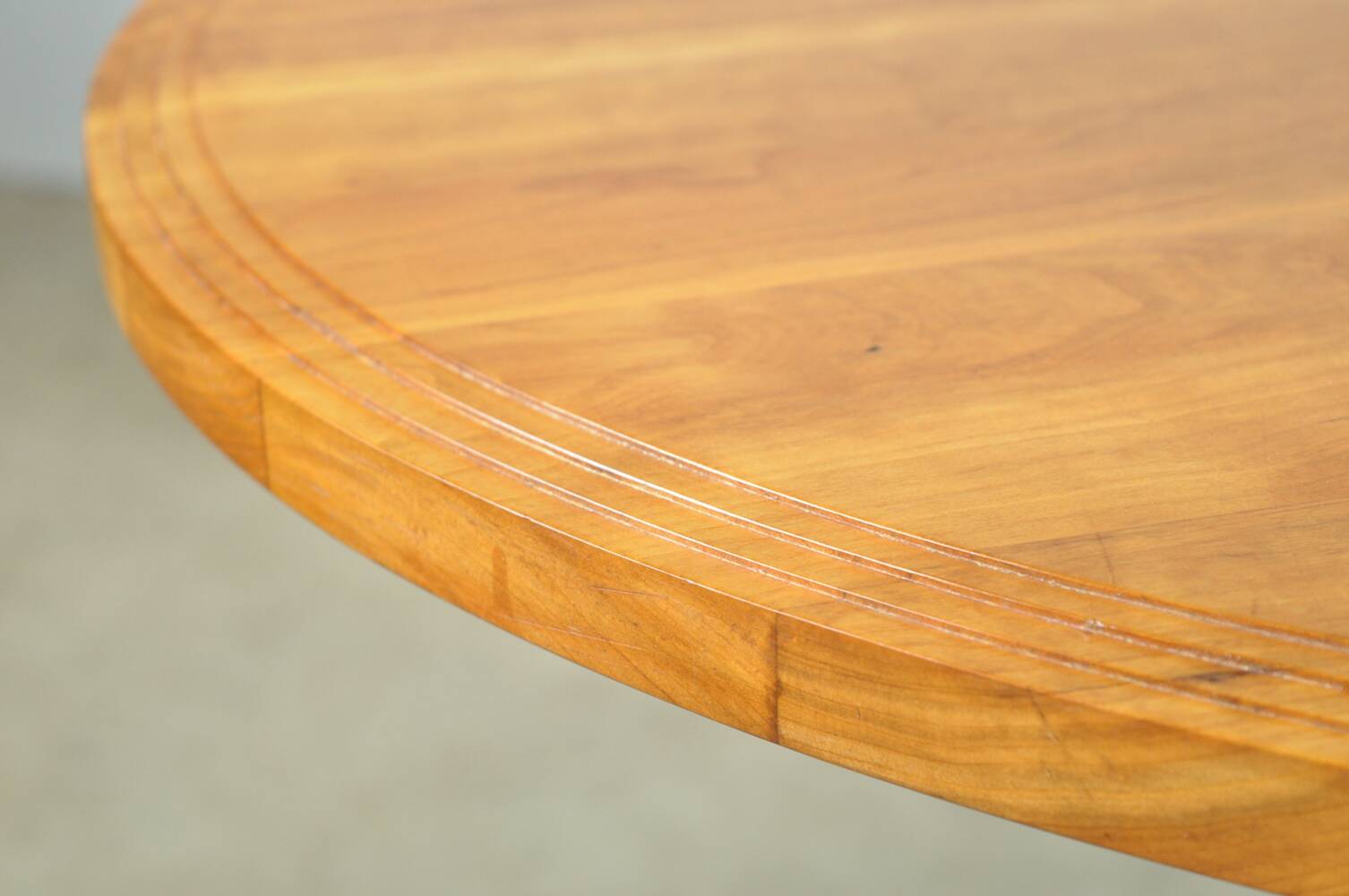Exceptional fruitwood dining table set in art deco style, 1980s