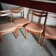 Set of 4 Scandinavian teak chairs 1960 fabric