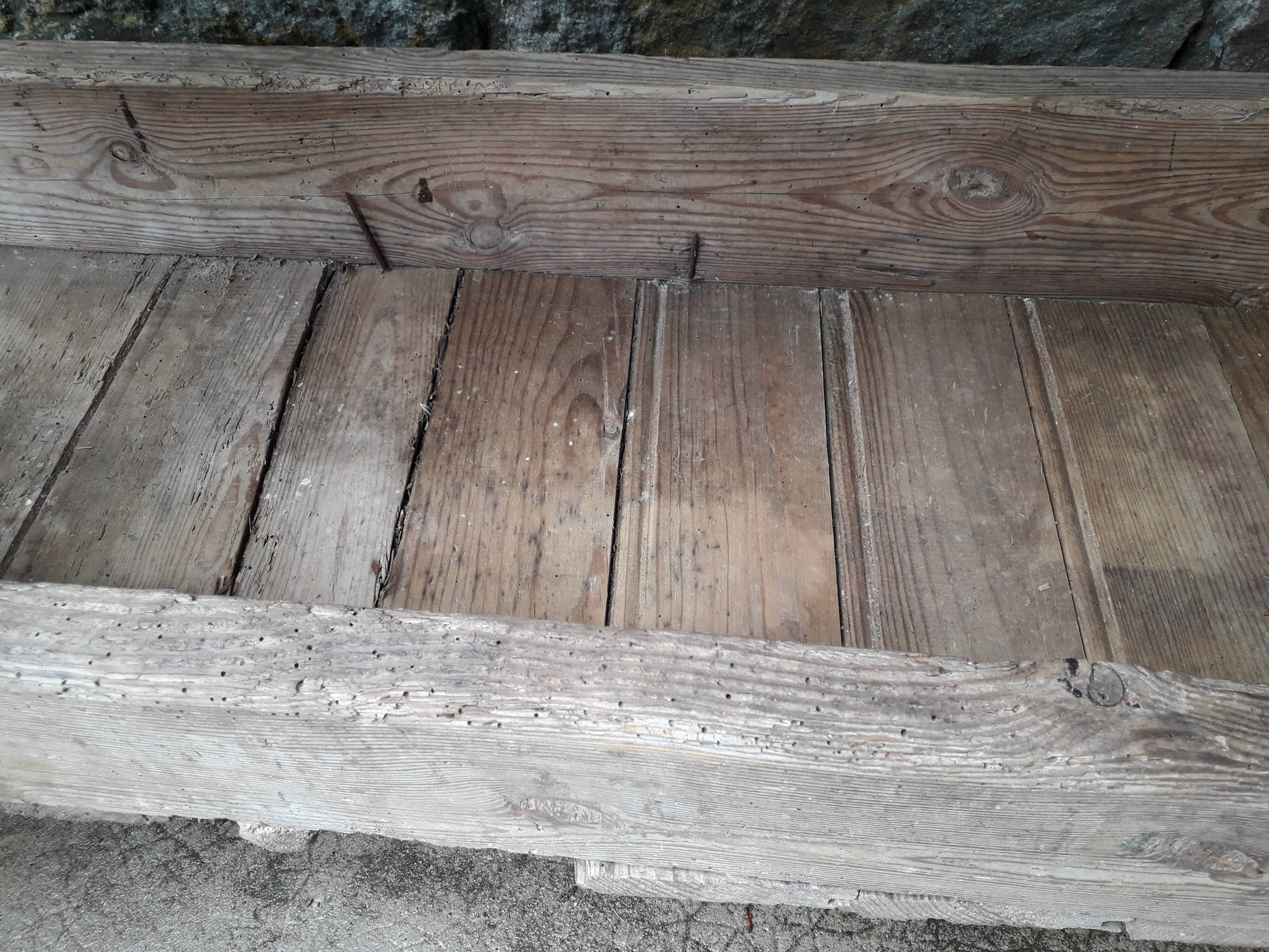 Old in solid beech workbench 237 cm