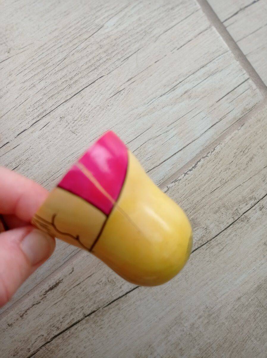 Old Russian wooden doll - USSR