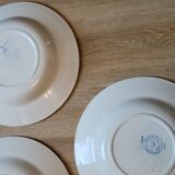 Choisy le Roi Boulenger 3 hollow plates model Parmentier Terre de Fer