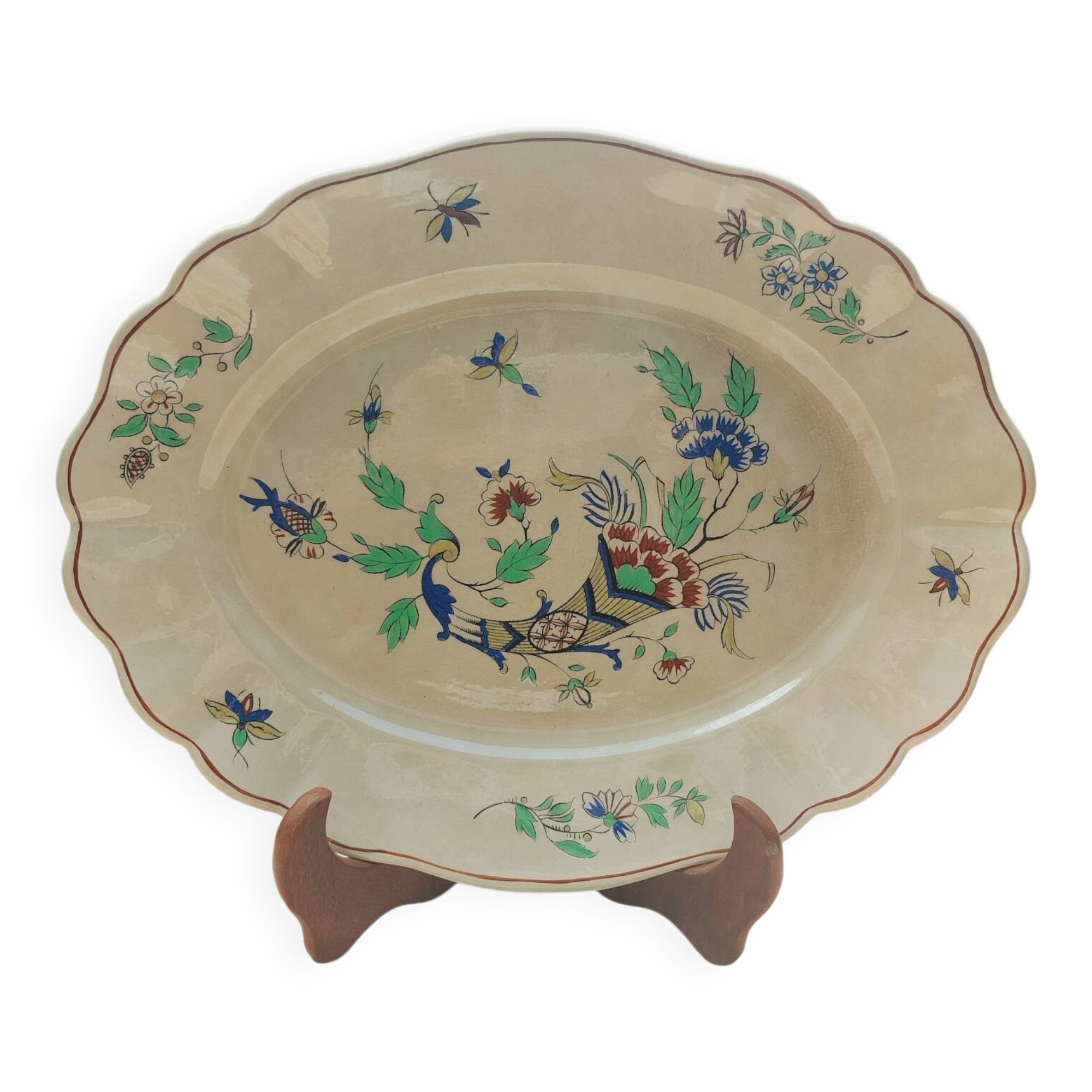 Boch La Louviere D2202 Oval Serving Platter Cornucopia