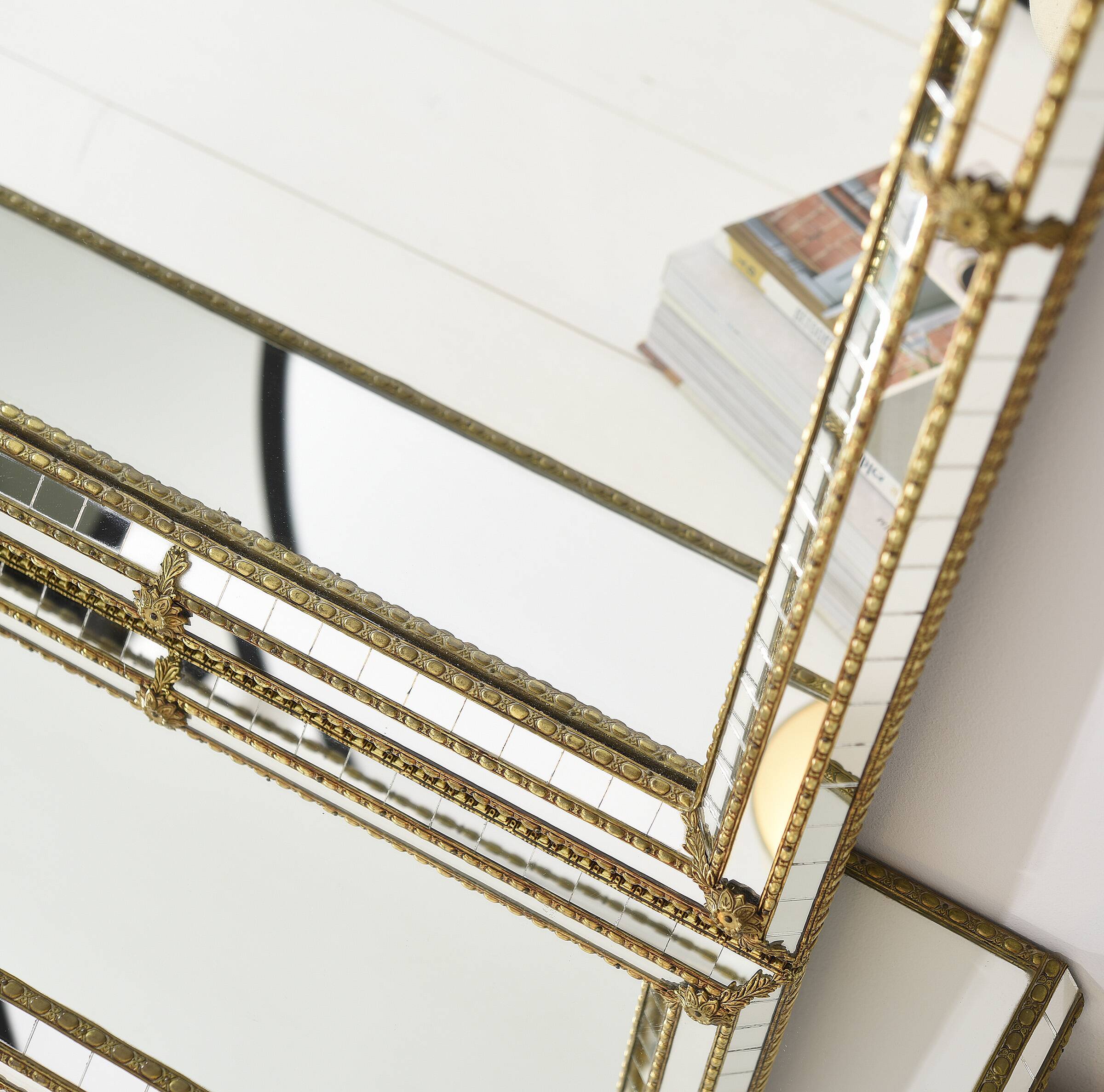 Large Authentic Vintage Venetian Mirror – Hollywood Regency Style