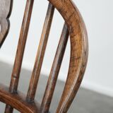 English antique set of 2 Windsor chairs with character, beautiful colouring