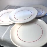 Hollow plates and vintage dessert Cream Raspberry Line