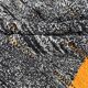 tapis Marocain berbere  Mrirt noir et orange fait main en laine
