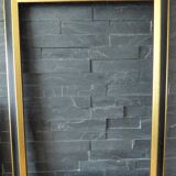 Wooden frame of black and gold color 63x46 cm