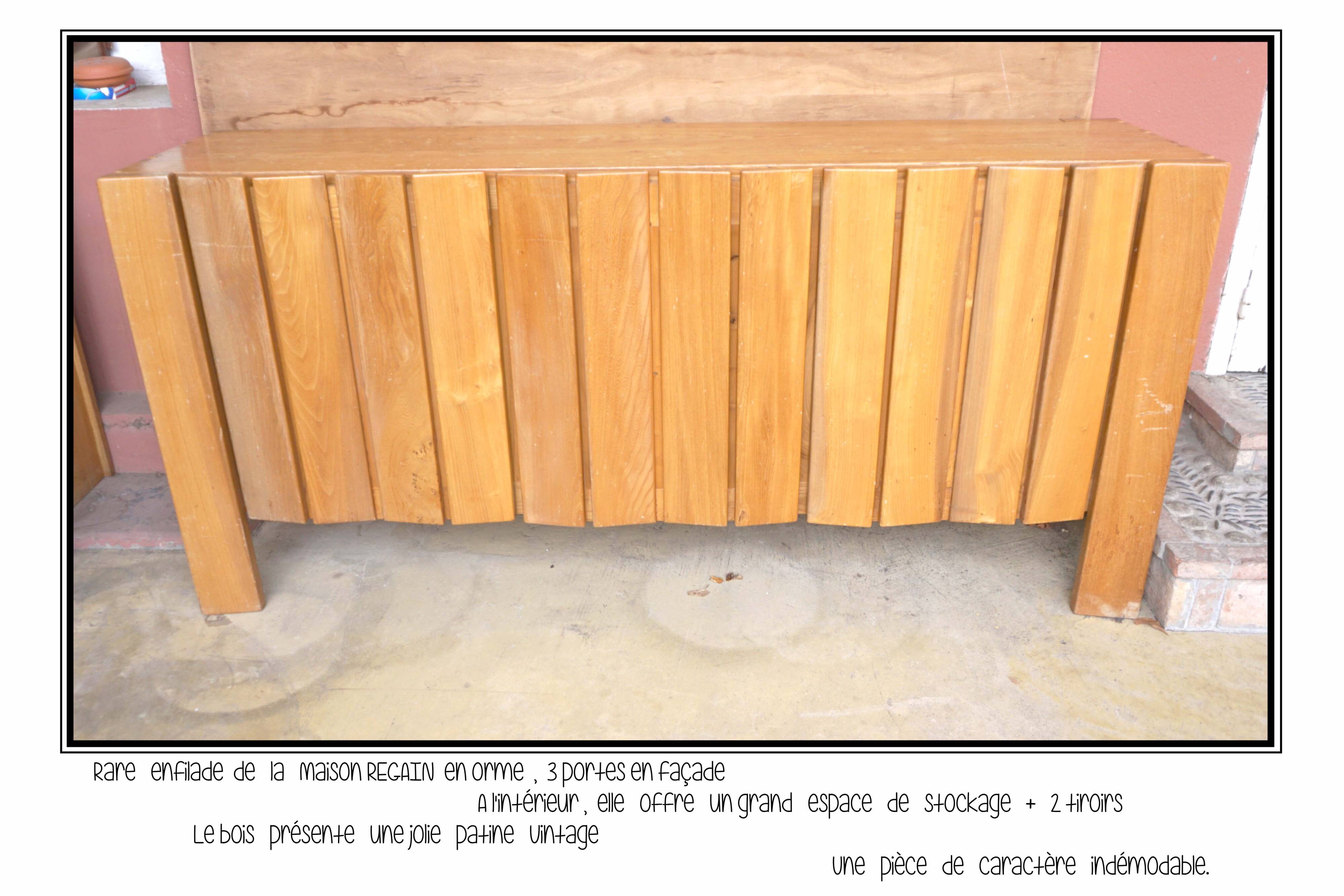 Enfilade en orme massif édition Maison Regain 70'
