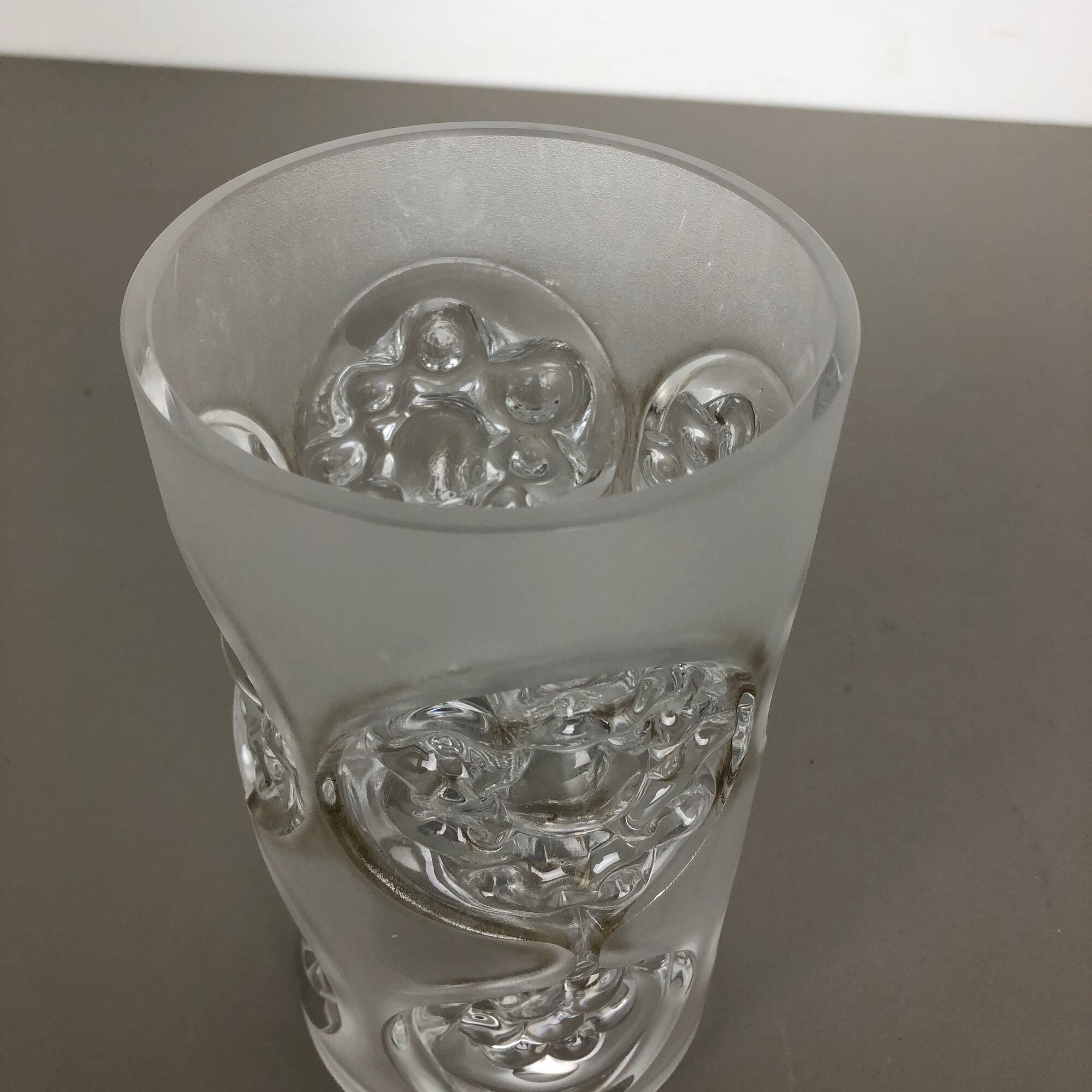 Hand blown "Brutalist" class vase by Peill and Putzler, Germany