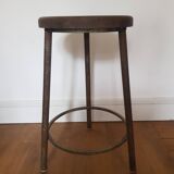Vintage industrial tripod stool