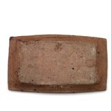 Rectangular dish in stoneware by Gustave Tiffoche, 1960s ceramics.