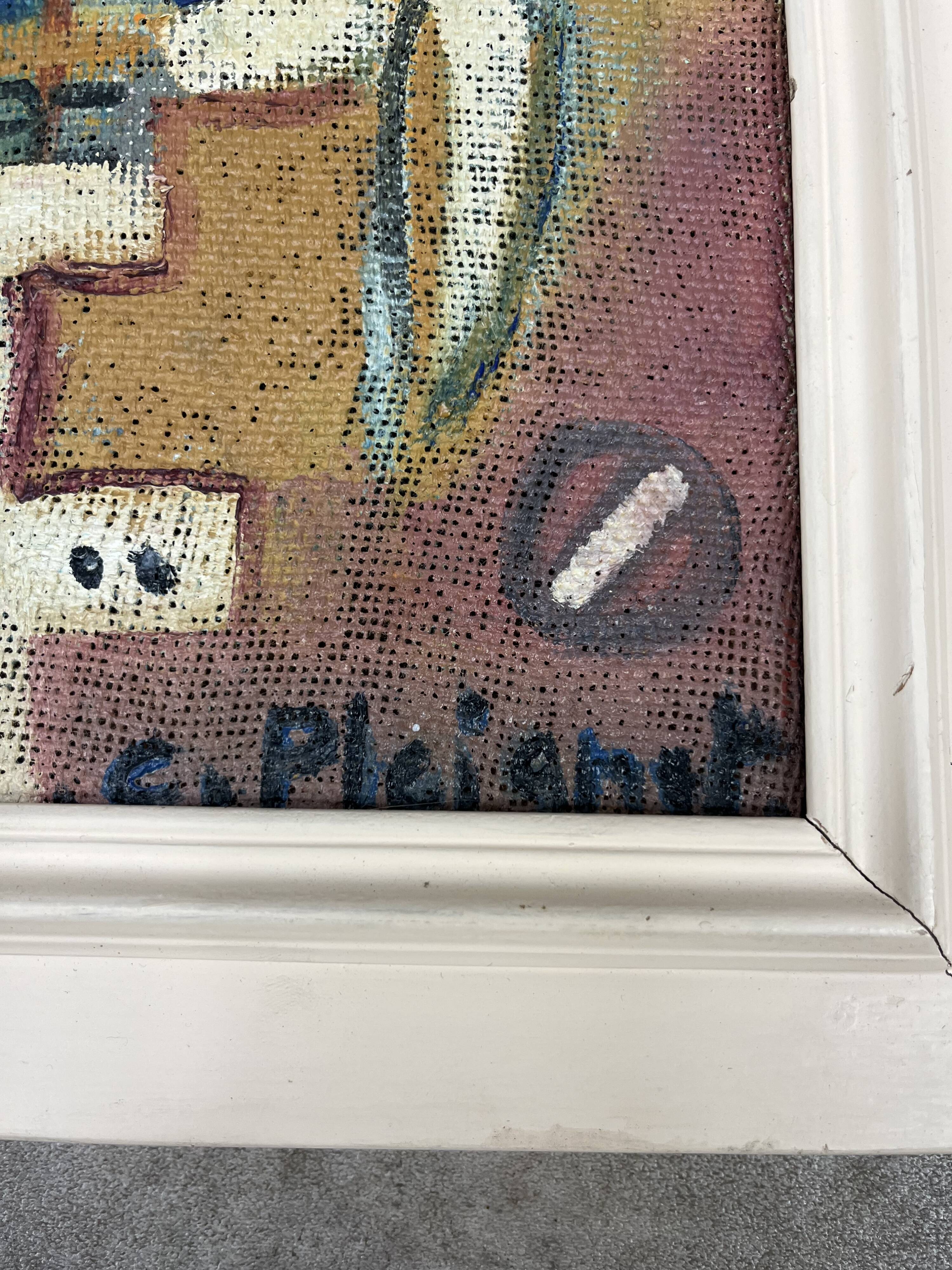 Modern painting art brut inspired by primitive