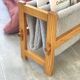 Magazine rack in wood and terry cloth, 1970