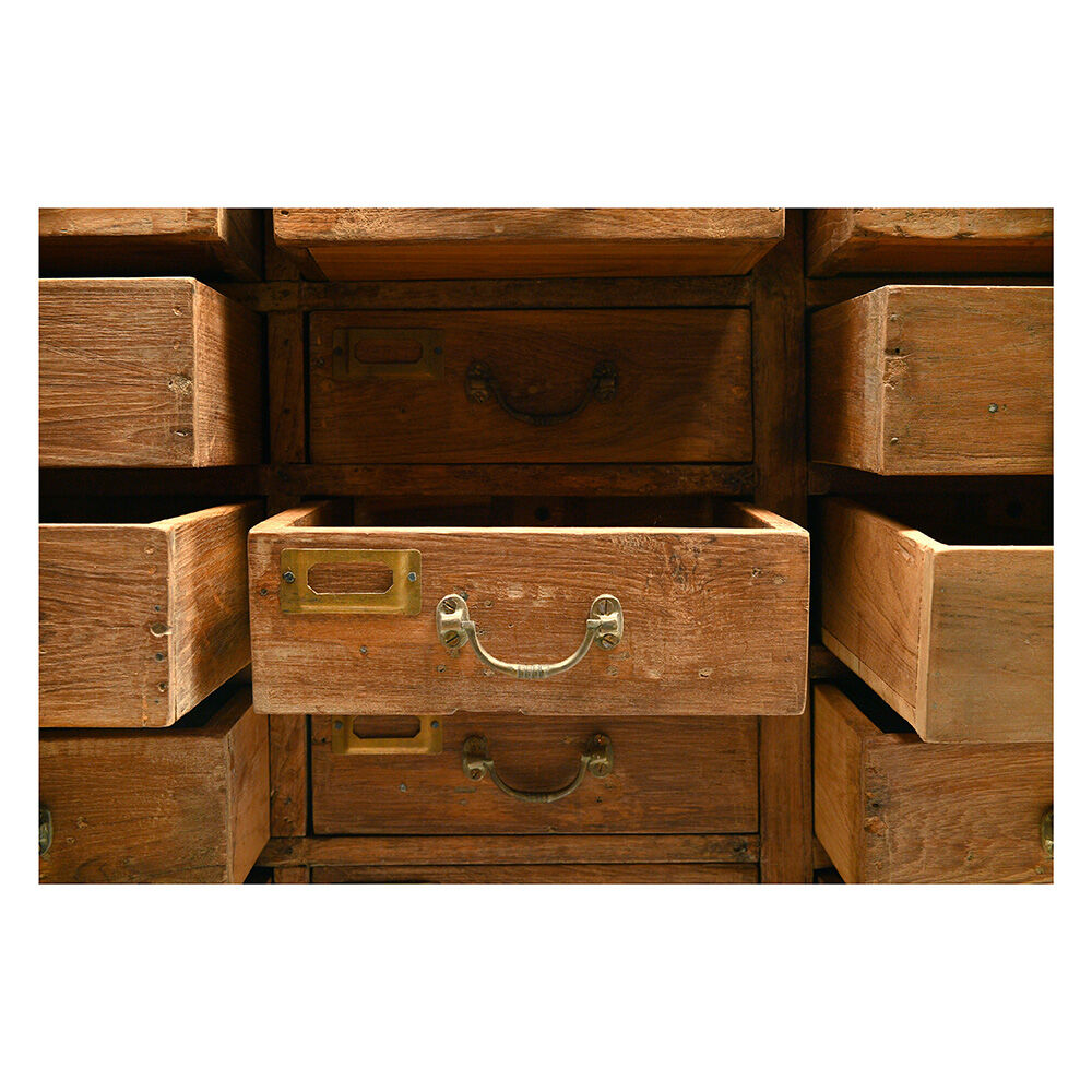 Wooden chest of drawers with 40 drawers