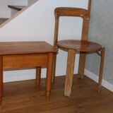 Pair of bedside tables with drawers in solid elm