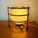 Chrome metal tripod lamp