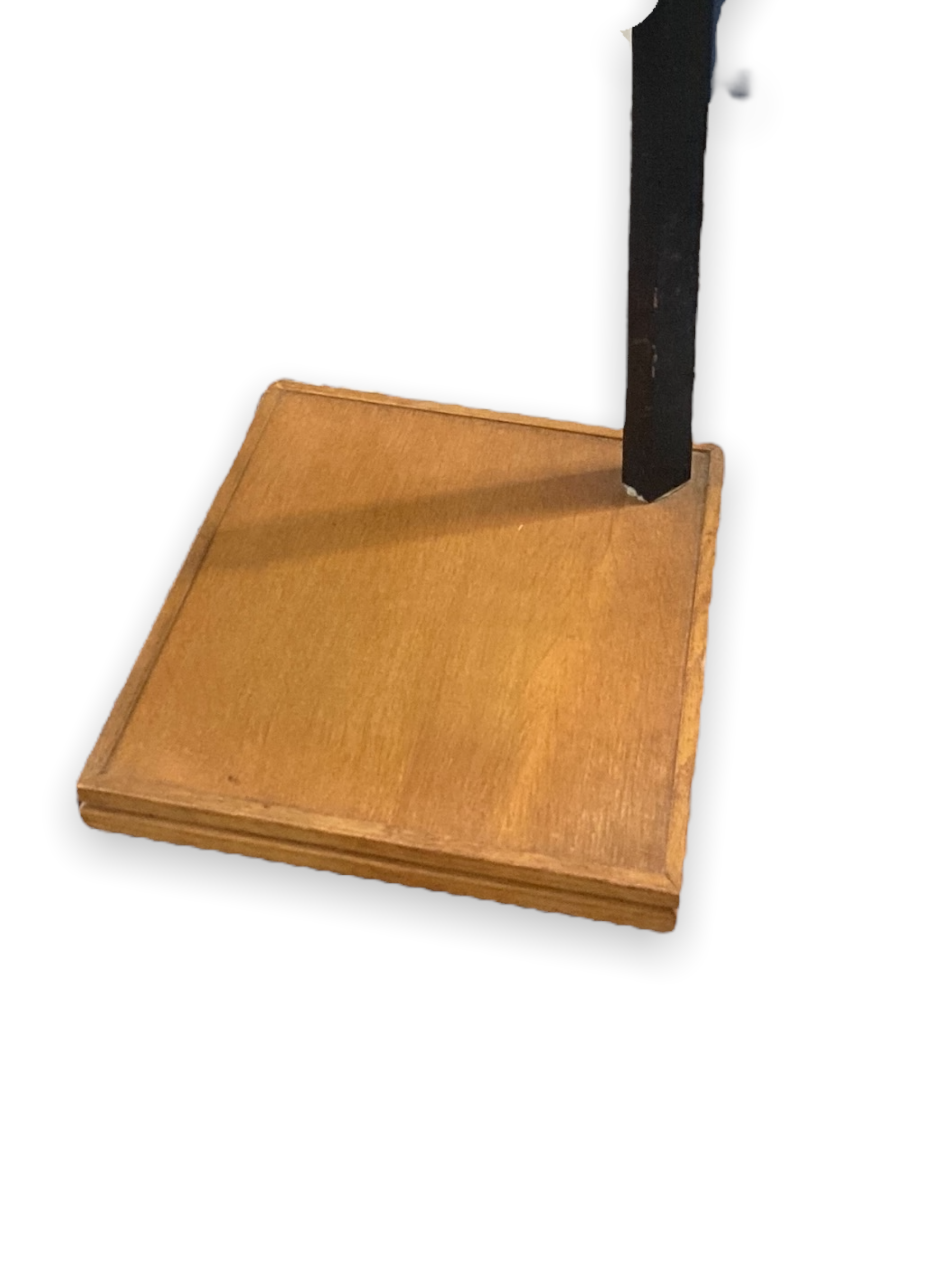 Table with two trays plant holder with midcentury wheel