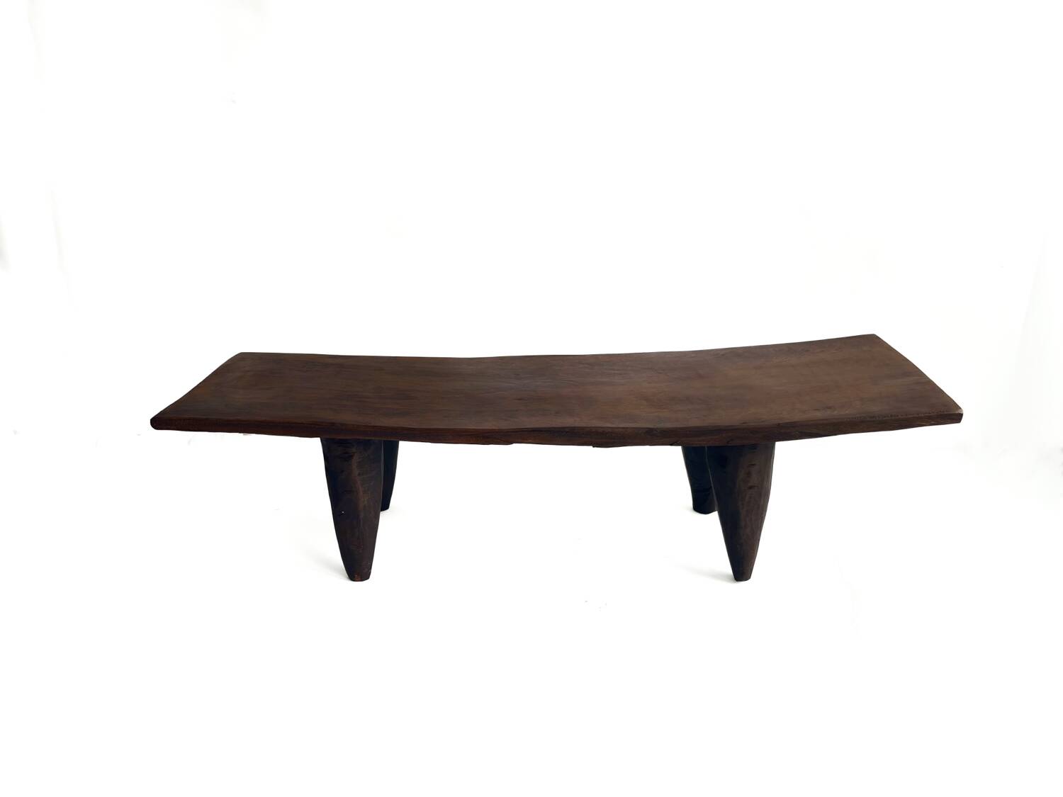 Senoufo vintage slim coffee table l: 110cm – handmade solid wood bench