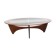 Oval Teak Astro Coffee Table with Glass Top by Victor Wilkins for G-Plan, 1960s