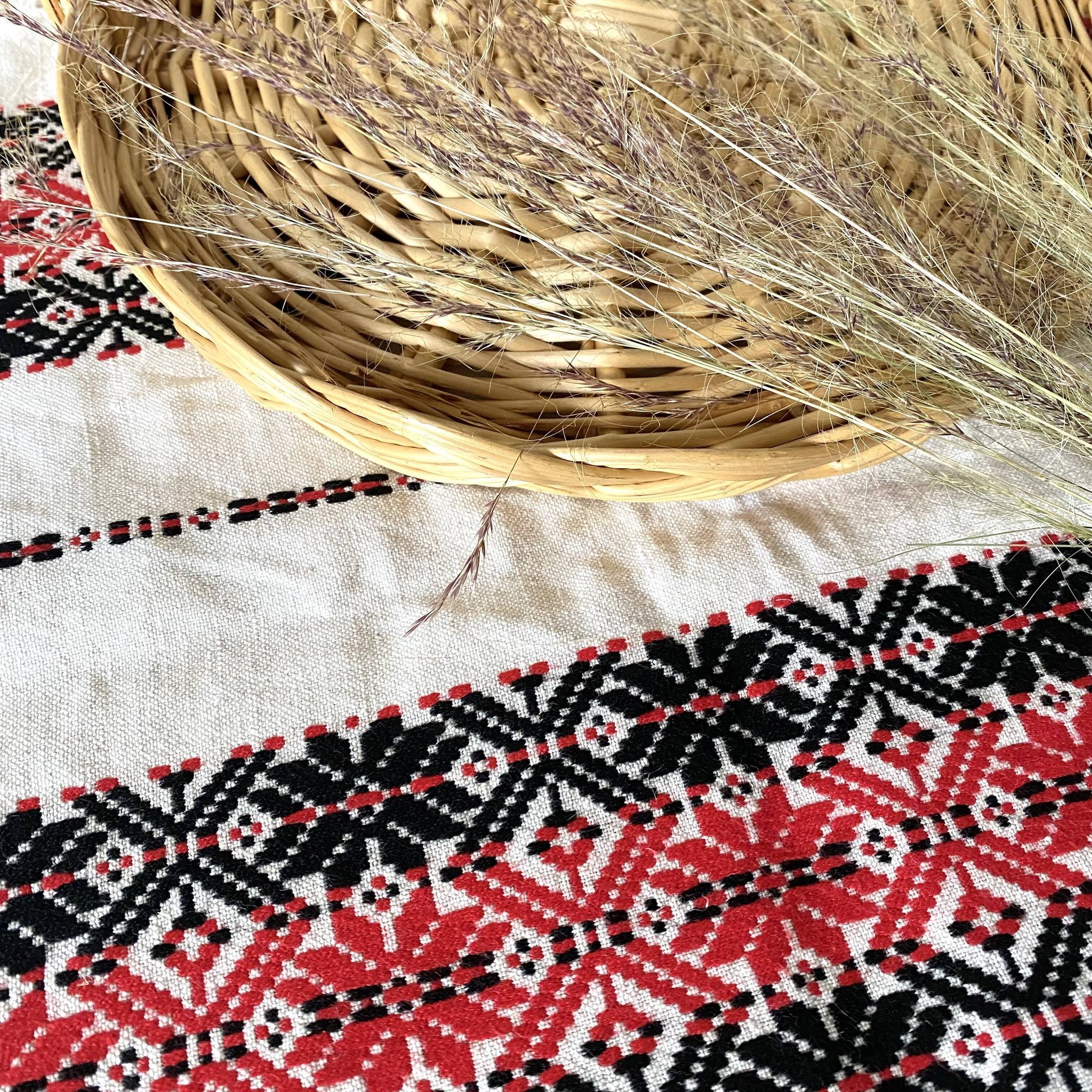 Centre de table en coton tissé 40 X 86