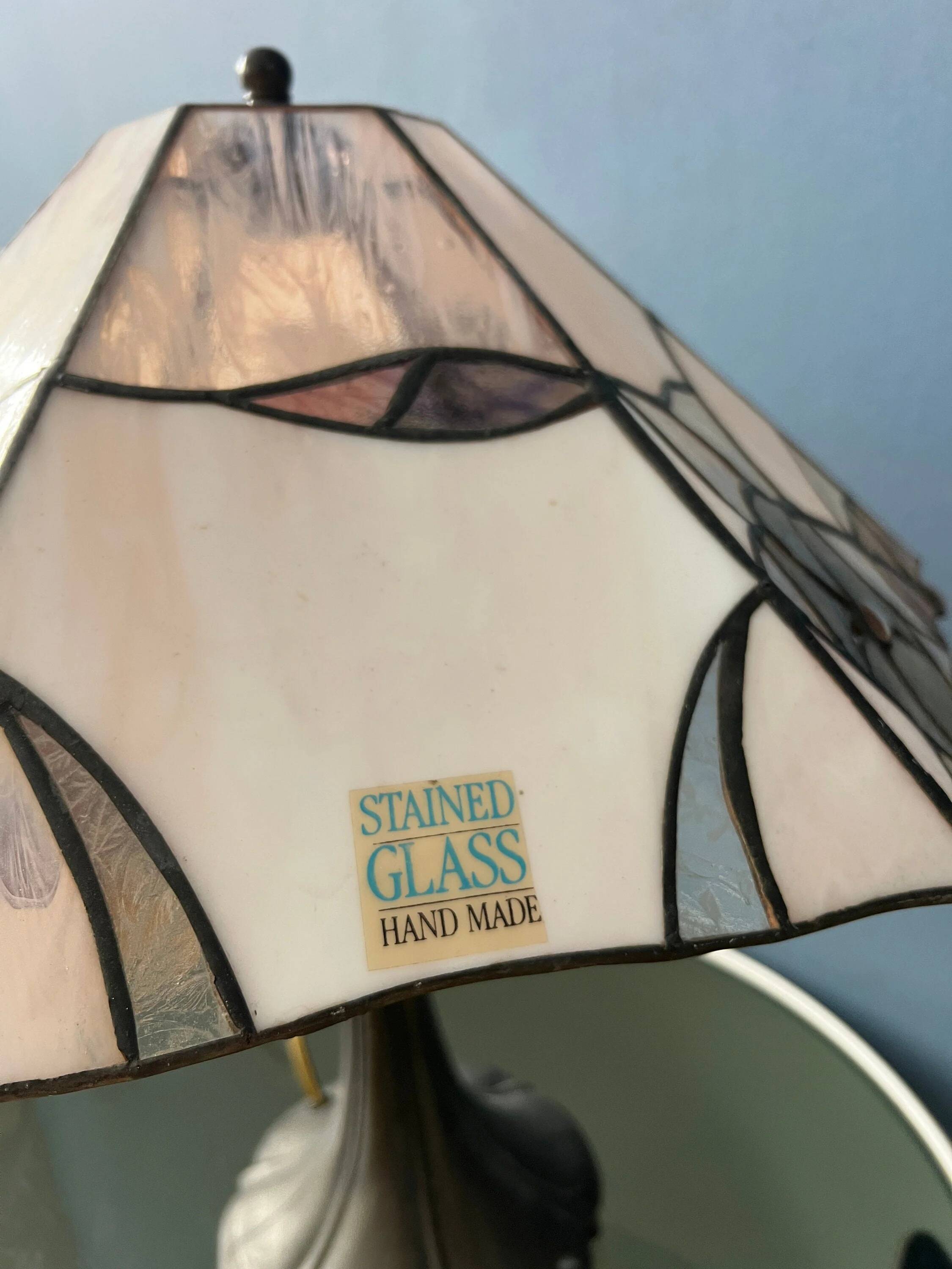Art Deco stained glass table lamp