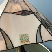 Lampe de table Art déco colorée en vitrail