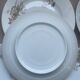 8 vintage plates with romantic chic country cornflower decoration.