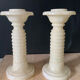 Pair of albatre candle holders