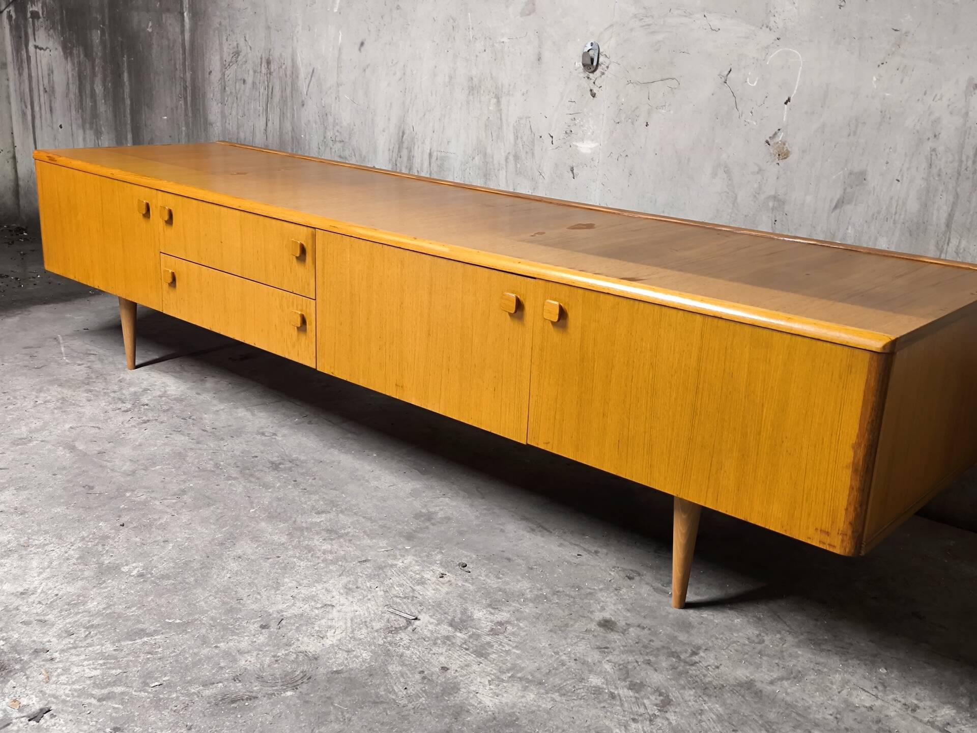 Vintage Scandinavian teak sideboard from the 1970s.